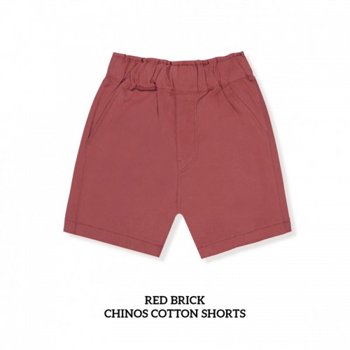 Little Palmerhaus Baby Chinos Cotton Short Celana Anak (1-6Y) - Red Brick